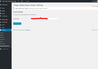 Plugin Settings Page